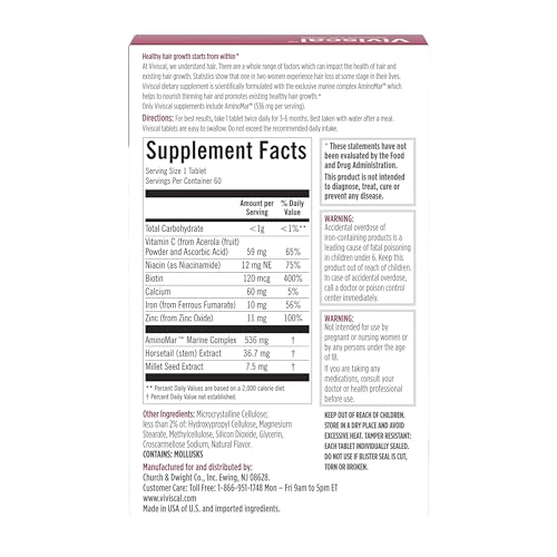 Viviscal Women's Hair Growth Supplement with Collagen | 180 Tablets – Supplementhub