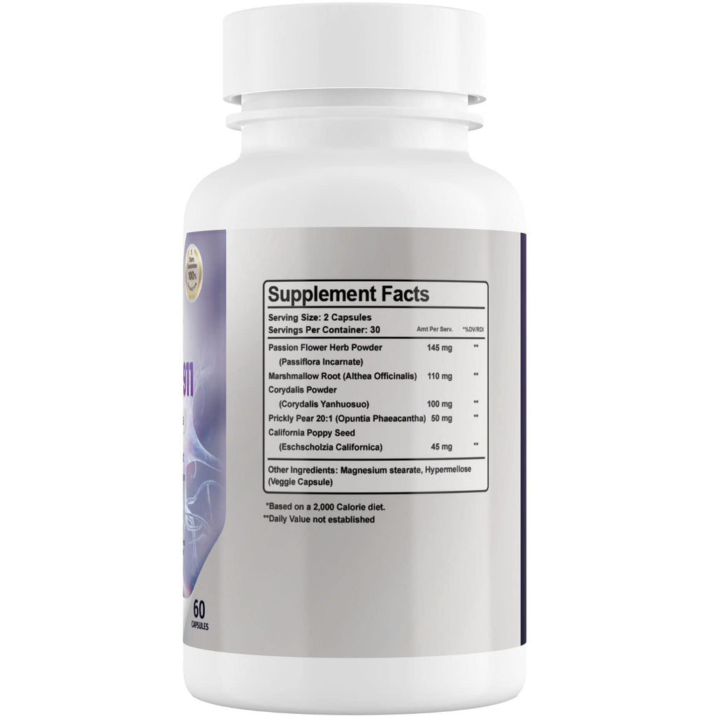 Nerve Control 911 – Natural Plant-Based Nerve Health Supplement 60 Capsules