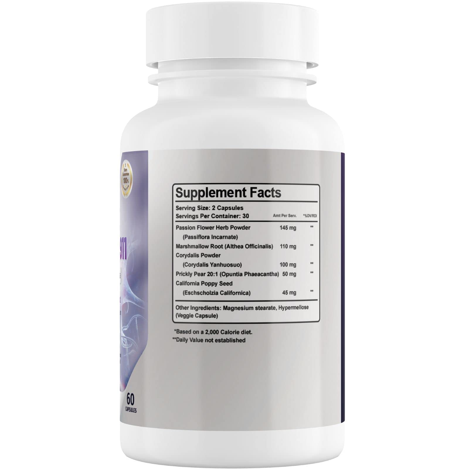 Nerve Control 911 – Natural Plant-Based Nerve Health Supplement 60 Capsules