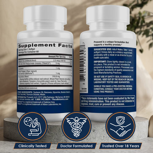 Advanced Men's Prostate Support Natural Supplement Prosvent 60 count