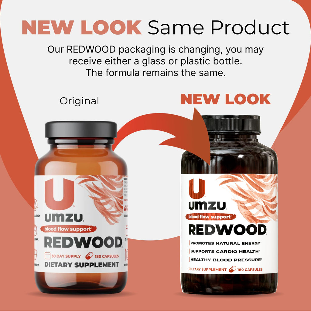 UMZU Redwood Max Nitric Oxide Booster, 1-Month Supply – Advanced Nitric Oxide Supplement with Fitnox Blend, Pine Bark, Resveratrol & Tart Cherry – Promotes Healthy Circulation, Energy and Recovery