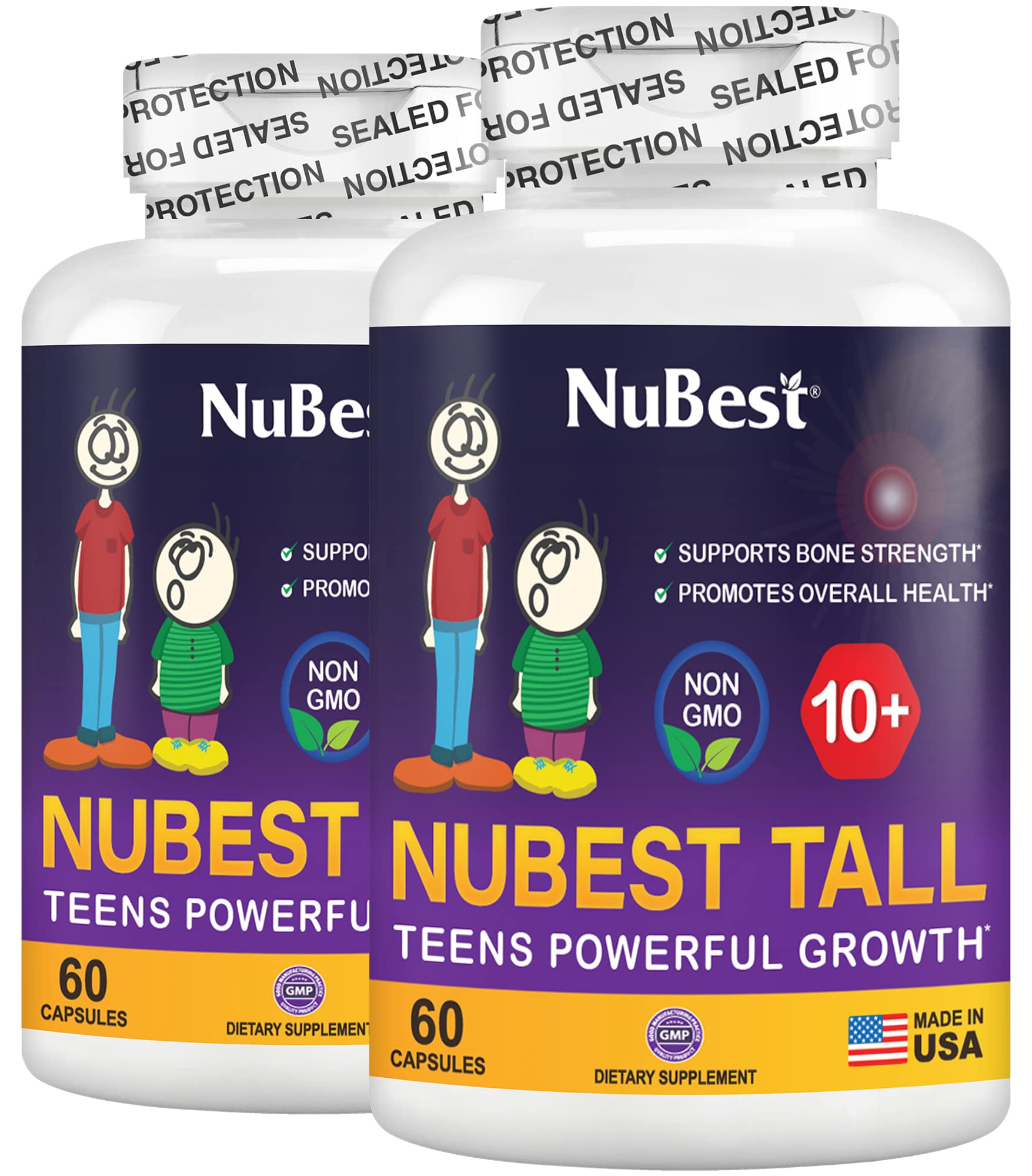 Nubest tall 10+ powerful growth support for teens 60 capsules